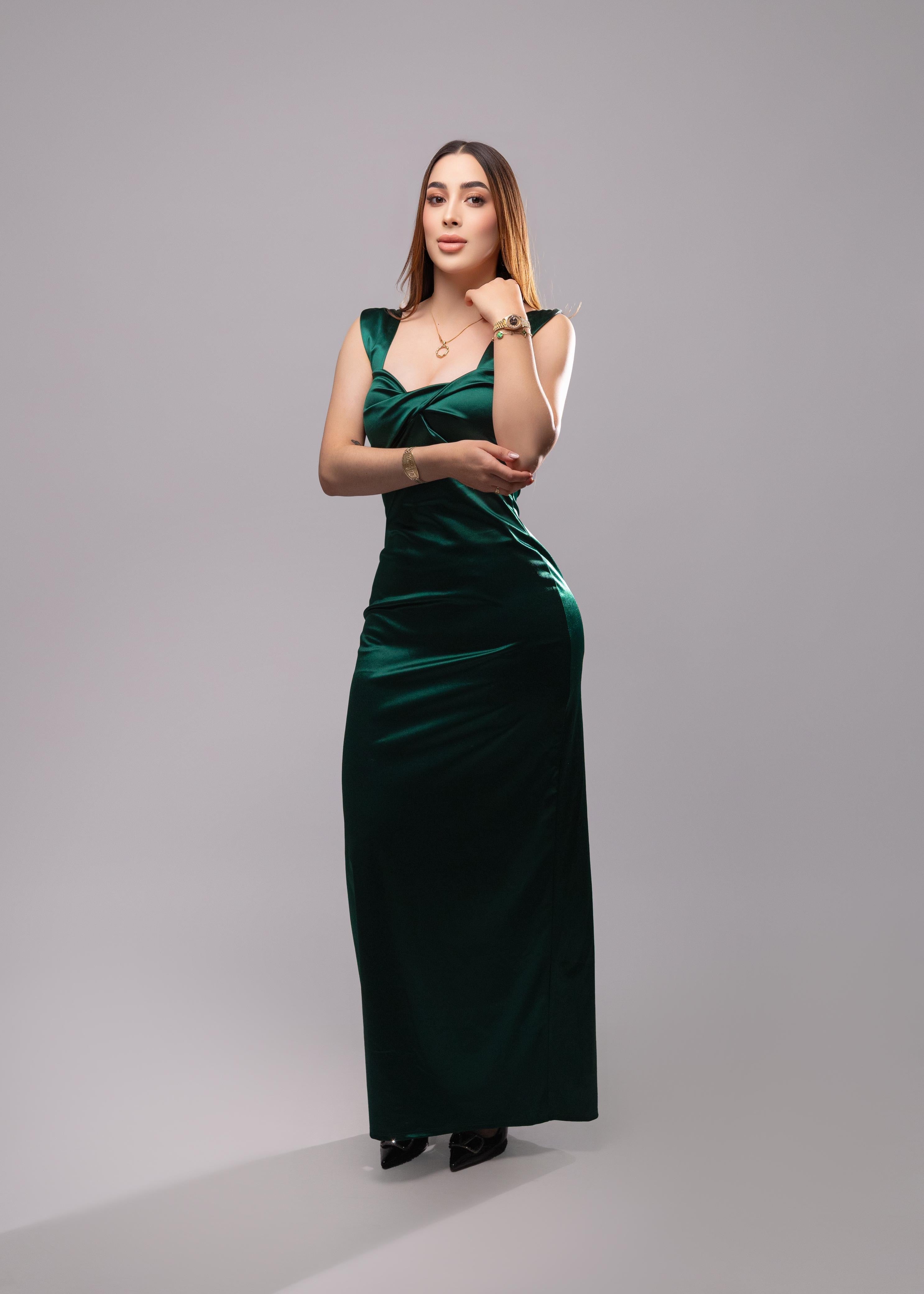 VESTIDO STRAPLESS GREEN