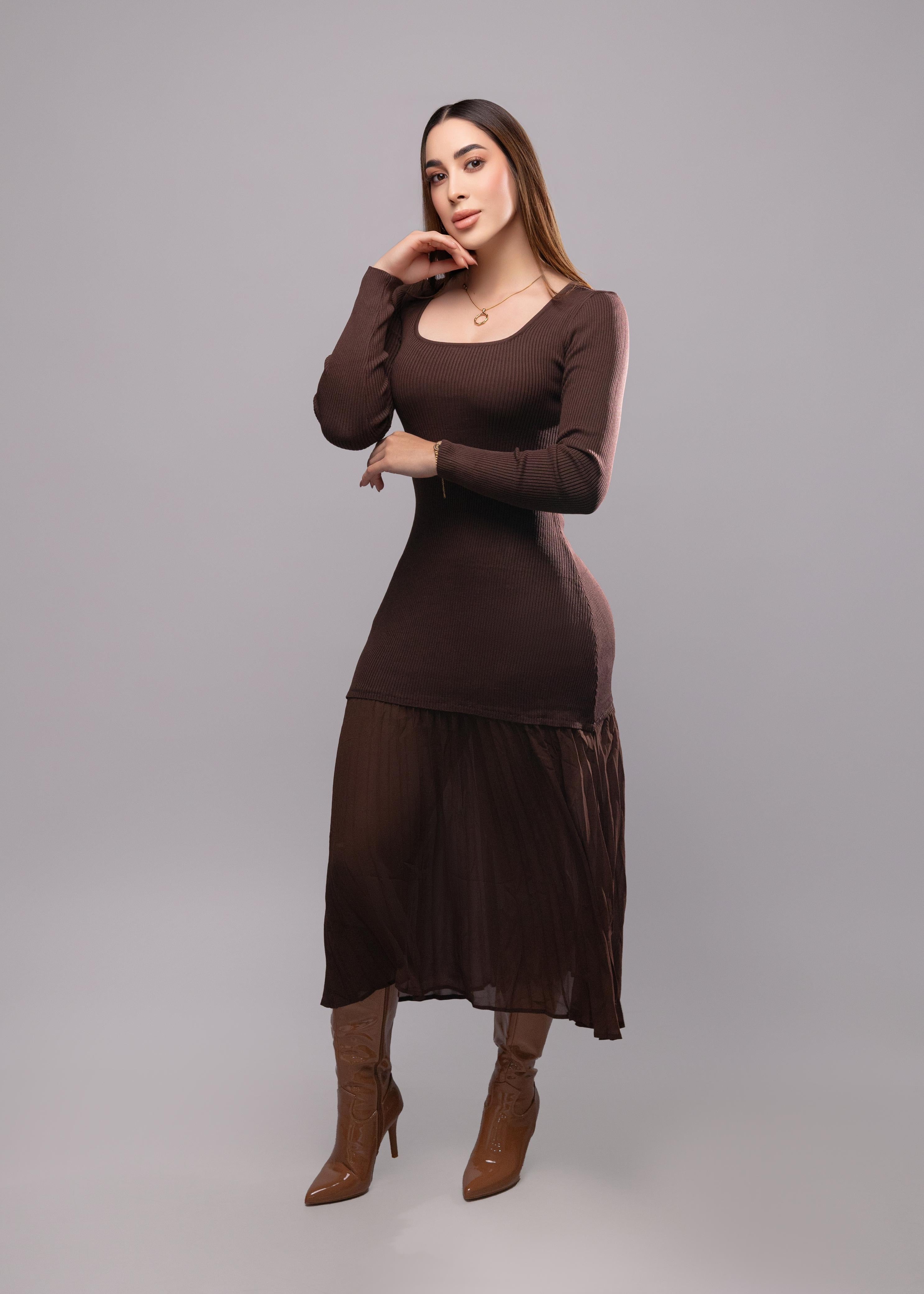 VESTIDO MOCHA MAXI